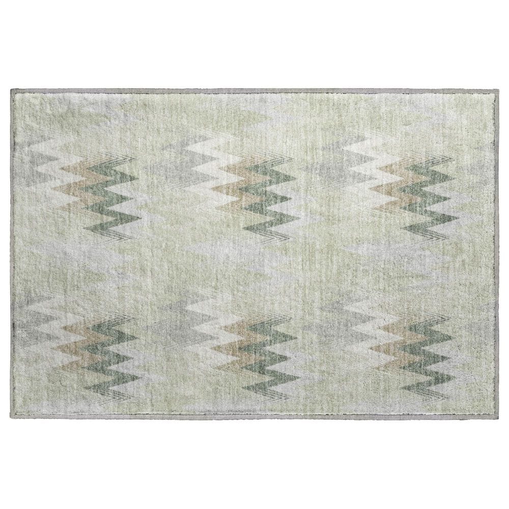 Dalyn Rug Company Soft Essentials Chevron Celery 1"8" x 2"6" Area Rug, , large