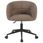 Impressions Vanity Kaylee Swivel Vanity Chair with Sand Cushion in Black, , large