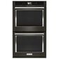 KitchenAid 30" Double Wall Oven in Black Stainless Steel, , large