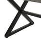 Hearth and Haven Rolando Outdoor Aluminum Dining Table with Steel Frame in Grey and Black, , large
