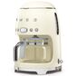 Smeg 47.34 Oz Drip Coffee Maker in Cream and Polished Chrome, , large
