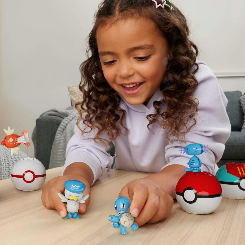 Mattel Pokemon Mega Water-Type Trainer Team Building Set in Multicolor, , large
