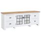 Ashley Ashbryn 74" TV Stand in White and Natural, , large
