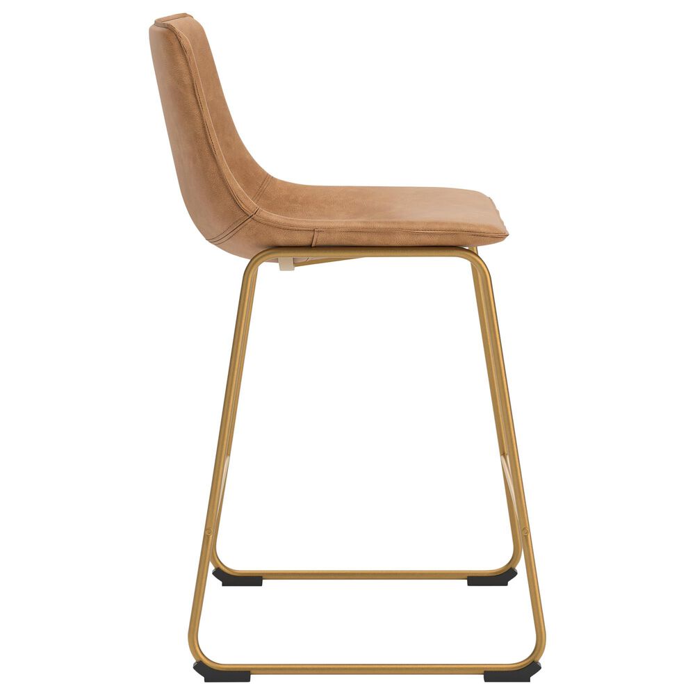 Ashley Ciabori 23.75" Counter Height Barstool in Gold, , large