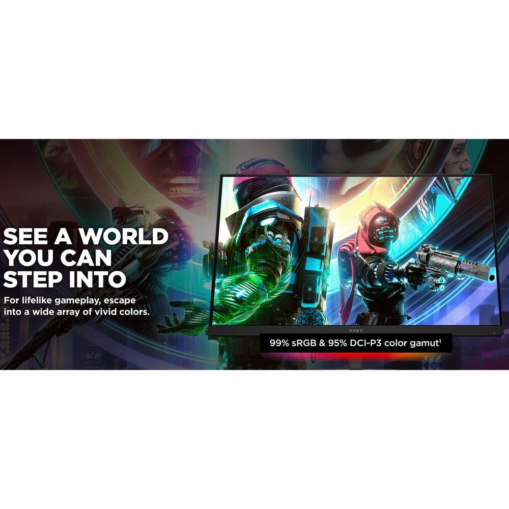 HP Omen 31.5&quot; QHD 165Hz Flat Gaming Monitor in Black, , large
