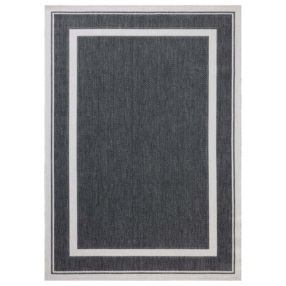 Loloi Easton Onyx and Ivory 7&#39;10&quot; x 10&#39; Indoor/Outdoor Area Rug, , large