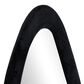 Maple and Jade 65" x 26" Velvet Abstract Wavy Wall Mirror in Black, , large