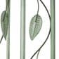 Maple and Jade Vine Arched Leaf Garden Arbor in Distressed Green, , large