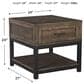 Ashley Johurst Rectangular End Table in Grayish Brown and Black, , large