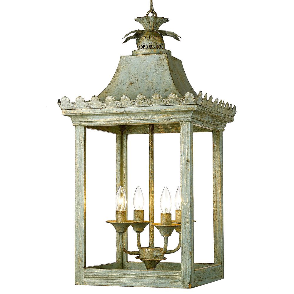 Golden Lighting Finley 4-Light Pendant in Vintage Sage, , large
