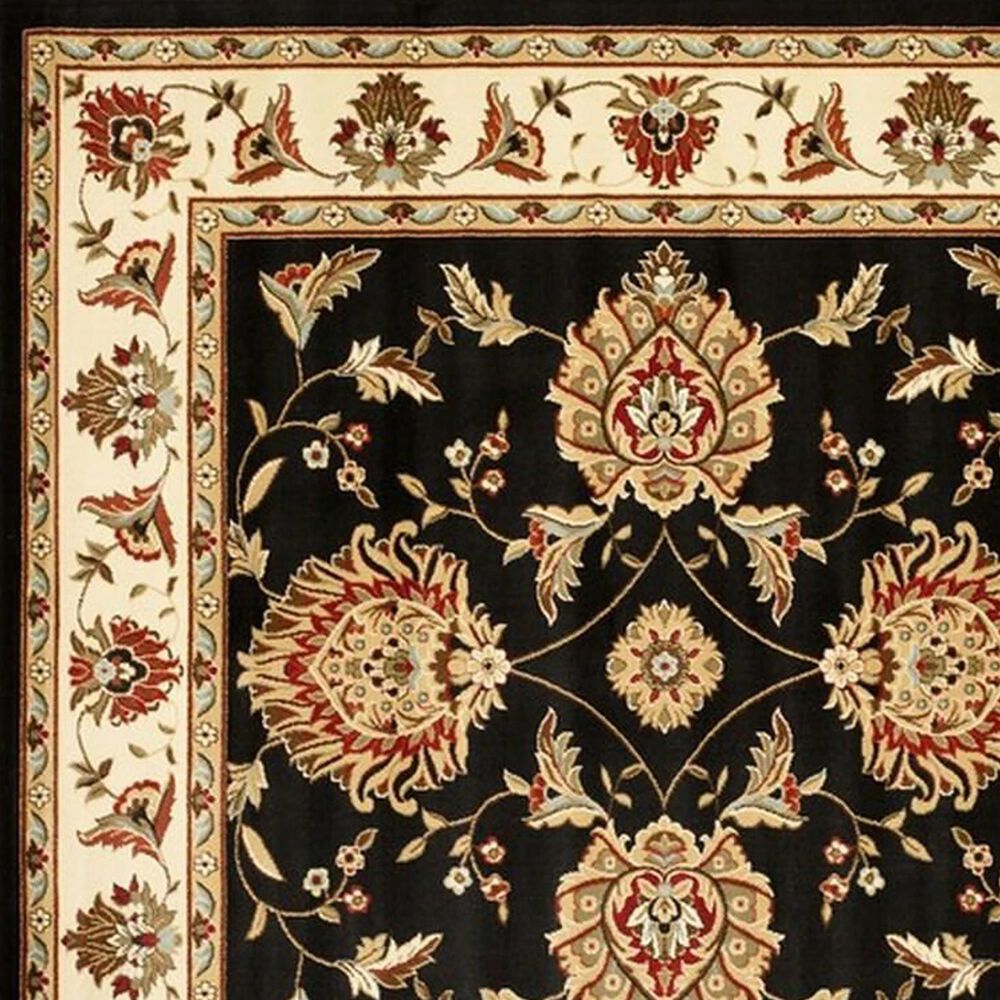 Safavieh Lyndhurst LNH555 5&#39;3&quot; Round Black and Ivory Area Rug, , large