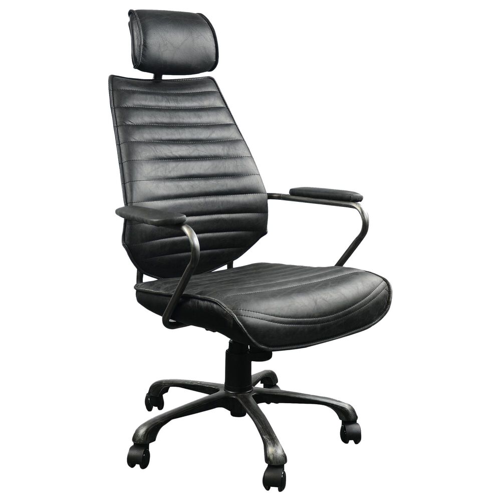 Moe"s Home Collection Swivel Office Chair in Black, , large