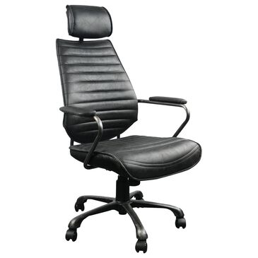 Moe"s Home Collection Swivel Office Chair in Black, , large