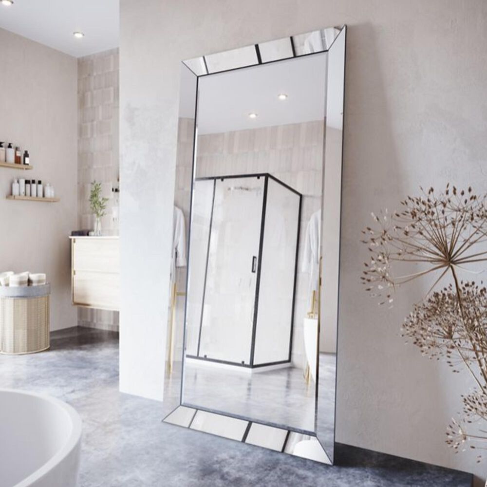 at HOME Floor Mirror in Silver , , large