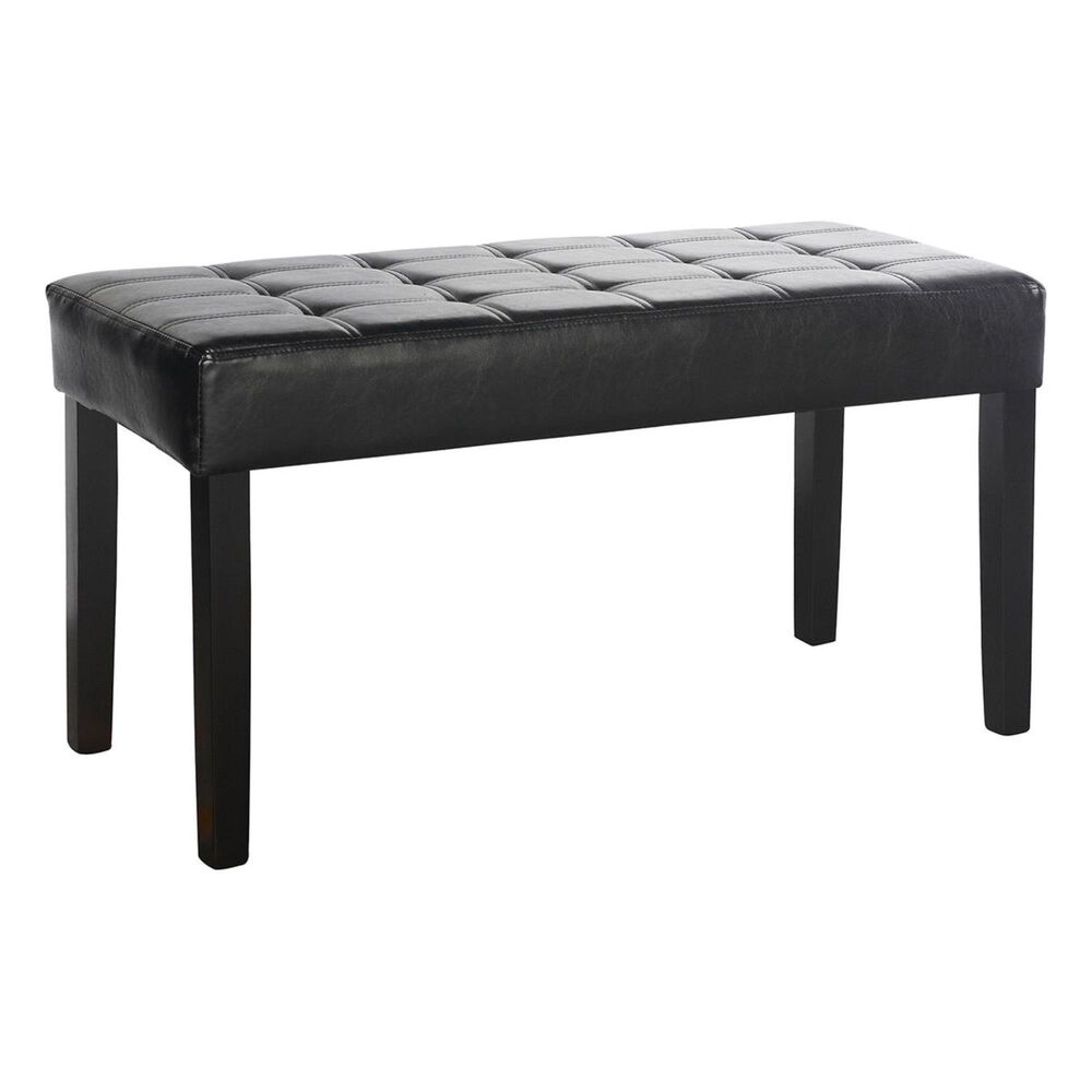 CorLiving California Panel Bench in Black, , large
