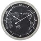 Maple and Jade 25" Metal and Wood Wall Clock in Grey, , large