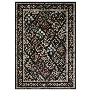 Rifle Paper Co. x Loloi Laurel Parquet 3"11" x 5"7" Black Area Rug, , large