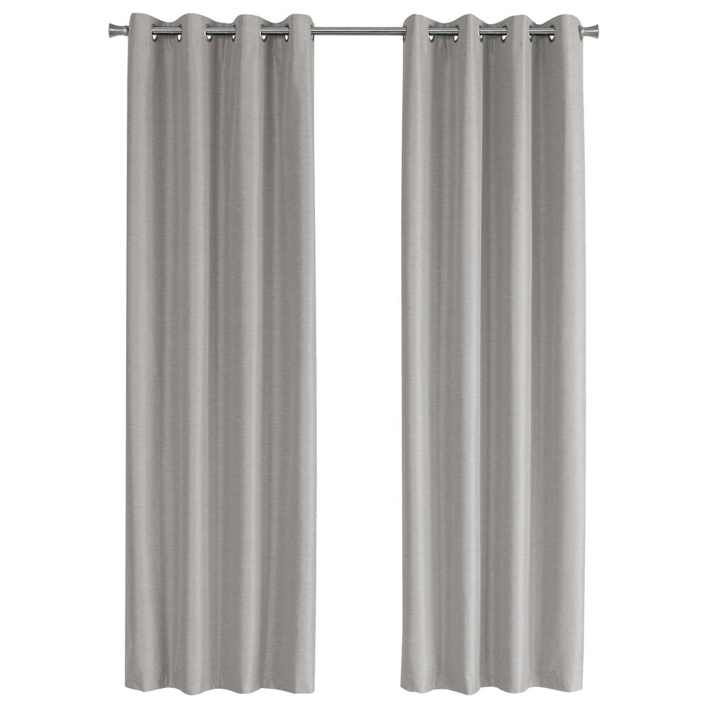 Monarch Specialties 52" x 95" Curtain Panel in Silver (Set of 2), , large