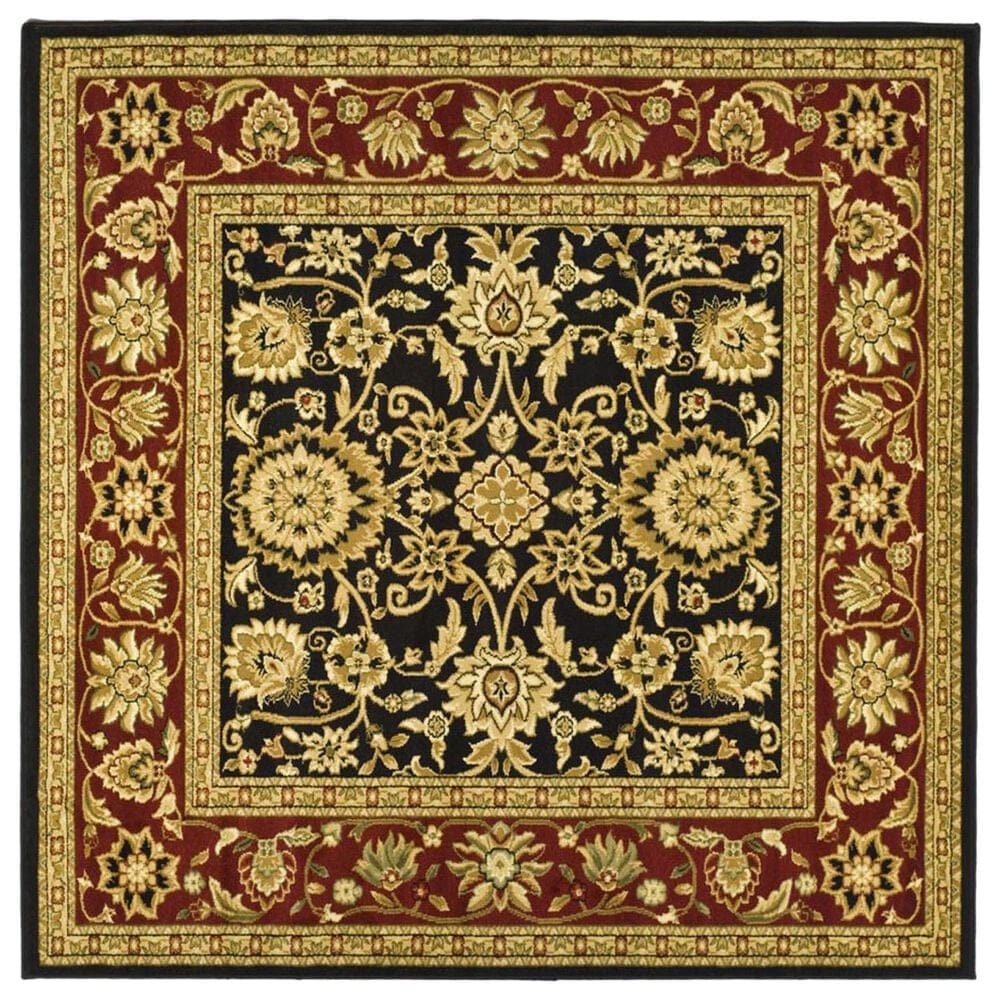 Safavieh Lyndhurst 3"3" Square Black and Red Area Rug, , large