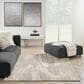 Nourison Ma30 Star 9"9" x 13"9" Ivory and Grey Area Rug, , large