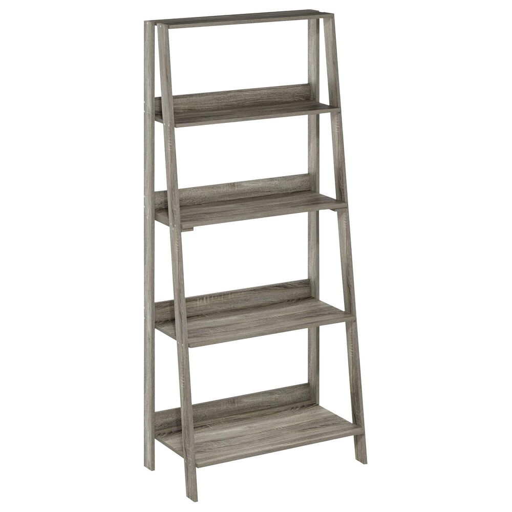HOMLUX 5-Tier Ladder Display Bookshelf in French Oak, , large