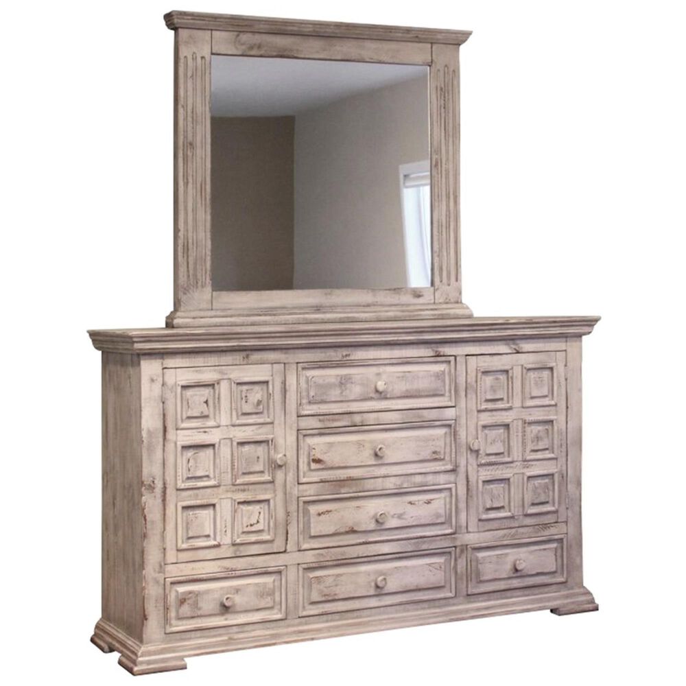 Fallridge Terra Dresser and Mirror in Vintage White, , large