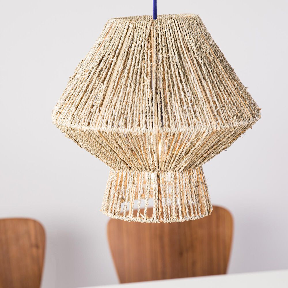 Southern Enterprises Lotte Seagrass Pendant Shade in Natural/Woven Seagrass, , large