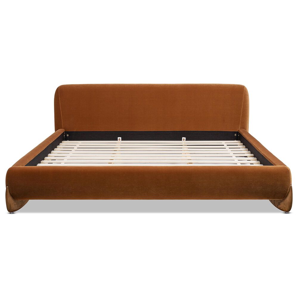 Jennifer Taylor Home Alpine King Platform Bed Frame in Burnt Orange, , large