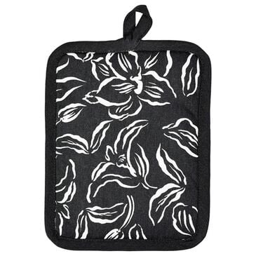 Mukitchen Designer Potholder in Water Lily Black, , large
