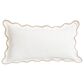 12" x 22" Lumbar Throw Pillow with Scallop Edge in Off White and Beige, , large