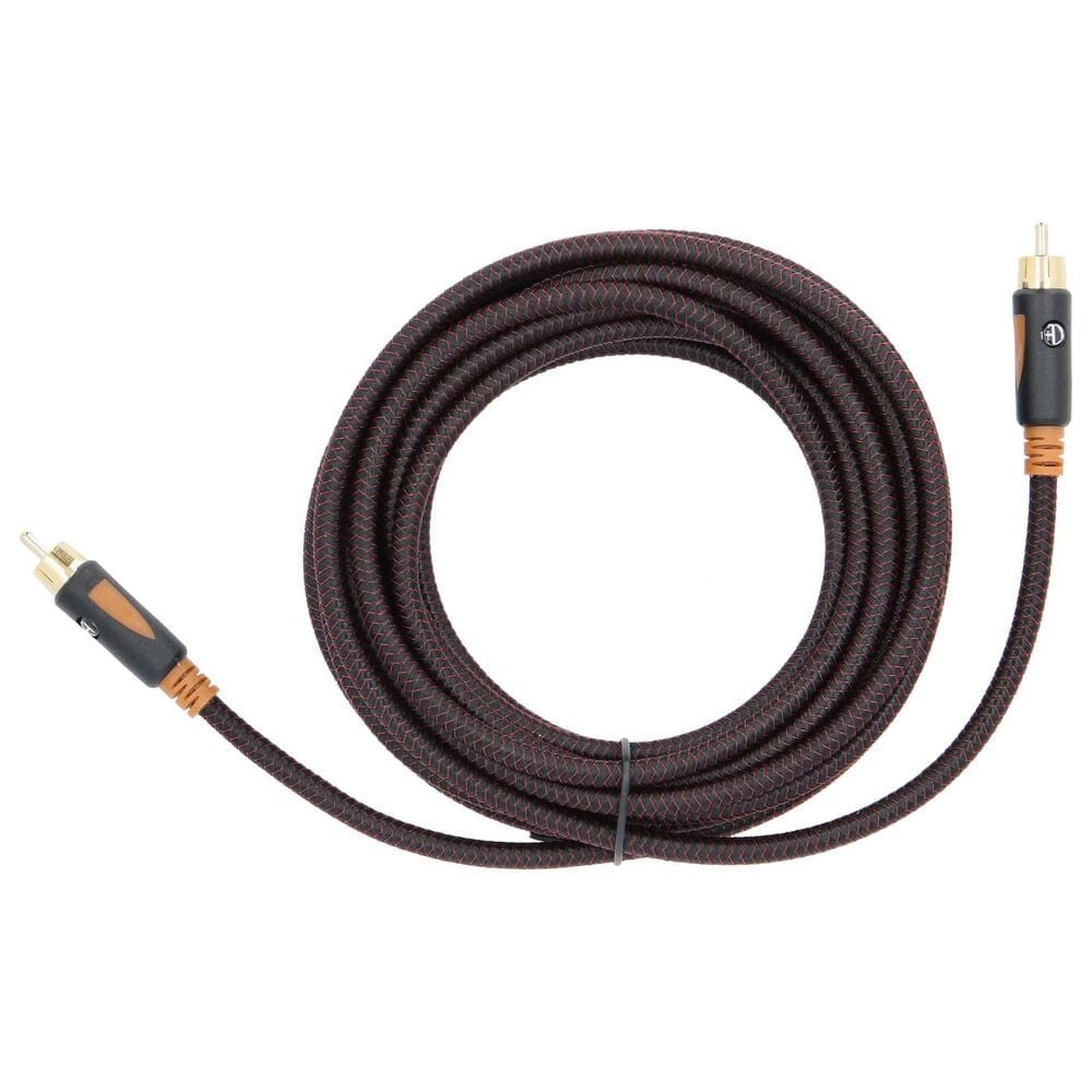 Helios 3-Piece Powermax 8 AC Outlet Surge Protector and 50' 14-Gauge Speaker Wire with Black Series 16' Subwoofer Cable in Black, , large