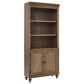 Riva Ridge Hensley 2-Piece Executive Desk and Door Bookcase Set in Honey, , large