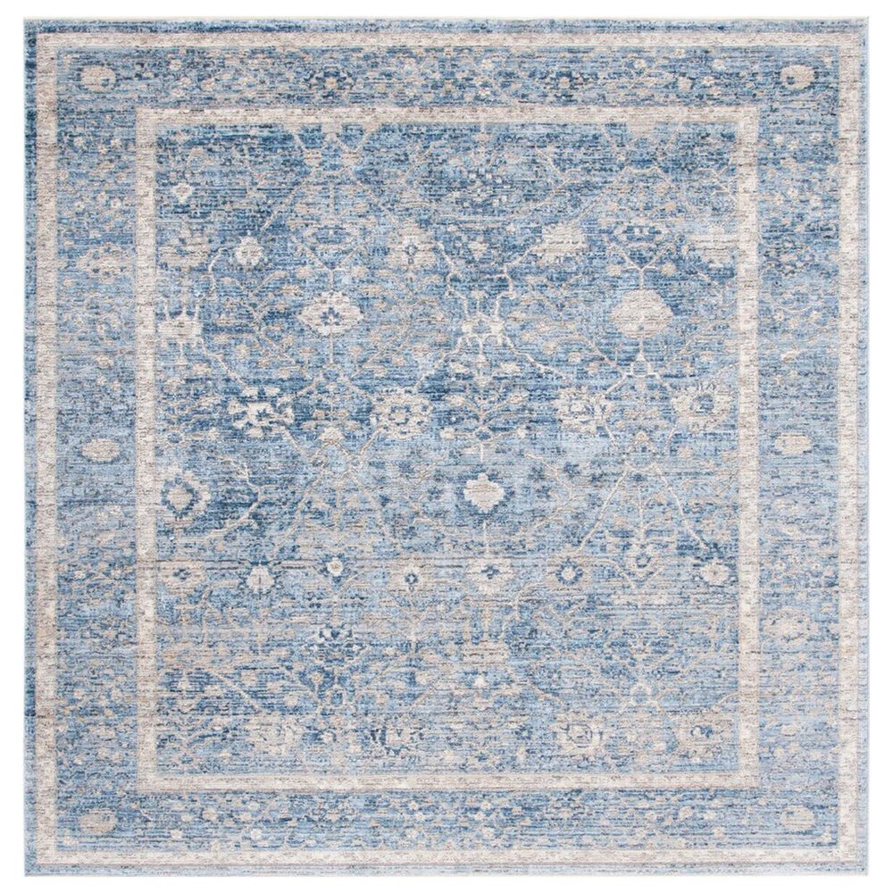 Safavieh Dream DRM402J 6"7" Square Grey and Turquoise Area Rug, , large