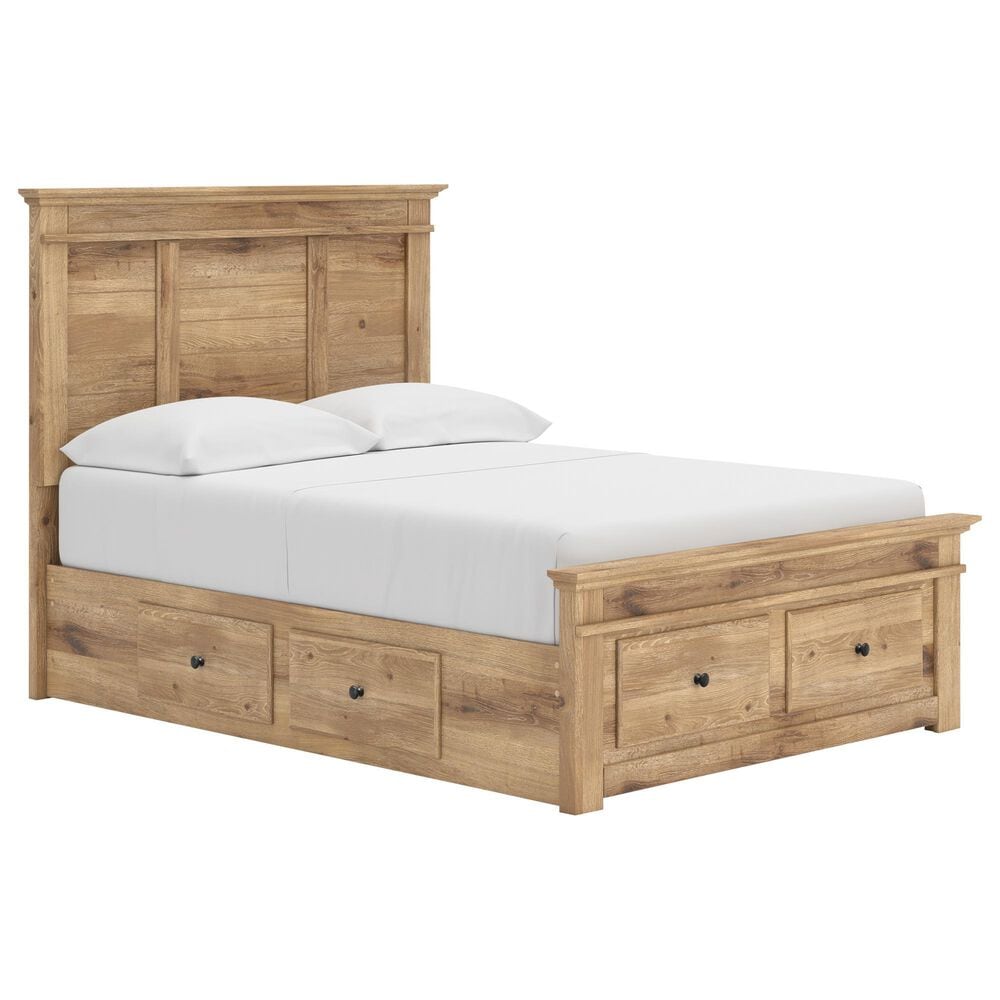Ashley Makidern 4-Piece Full Storage Bedroom Set with Six Drawers in Natural Brown, , large