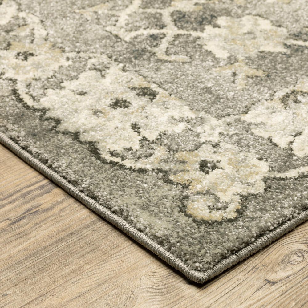 Oriental Weavers Florence Hialeah 1002E 2&#39;3&quot; x 7&#39;6&quot; Grey Runner, , large