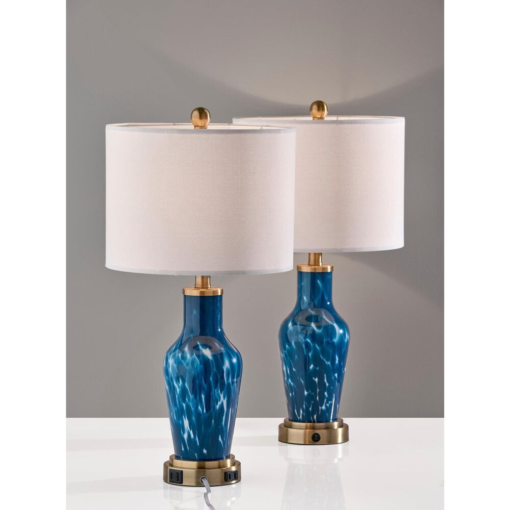 Adesso Grady Table Lamp in Blue (Set of 2), , large