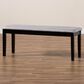 Baxton Studio Teresa Dining Bench with Grey Cushion in Dark Brown, , large