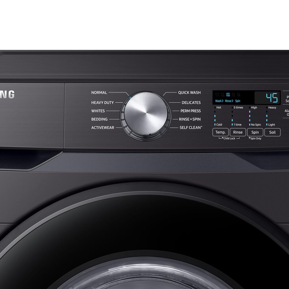 Samsung 4.5 Cu. Ft. Front Load Washer and 7.5 Cu. Ft. Electric Dryer Laundry Pair in Black, , large