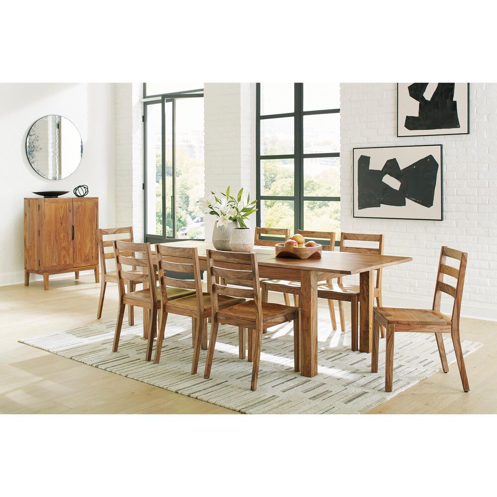 Millenium 7-Piece Dining Set in Brown, , large