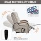 Hearth and Haven Power Lift Recliner in Beige, , large