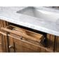 James Martin Vanities Brittany 60" Single Bathroom Vanity in Saddle Brown with 3 cm Carrara White Marble Top and Rectangular Sink, , large