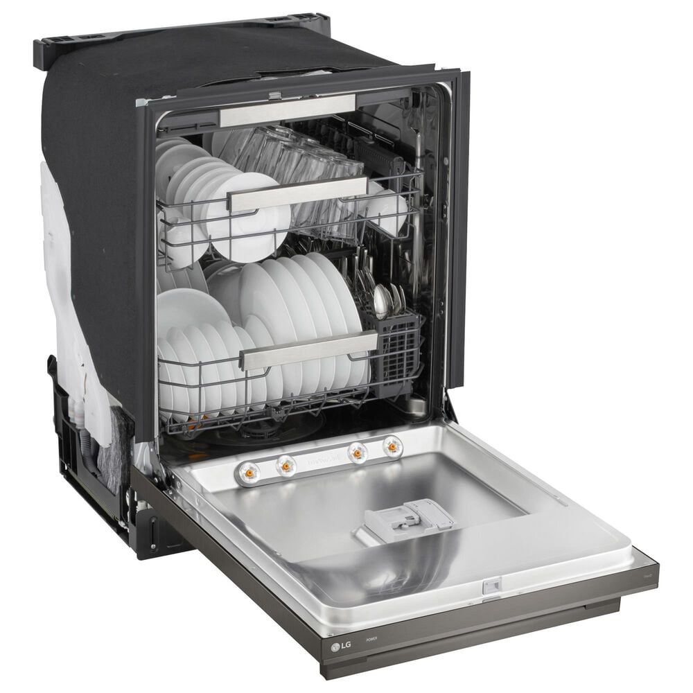 LG 24&quot; Built-In Bar Handle Dishwasher with 3rd Rack in Black Stainless Steel, , large