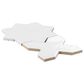 Soho Studio Malta White Star and Cross 6" x 6" Polished Porcelain Tile Kit, , large
