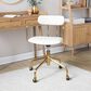 Lumisource Demi Task Chair with Cream Cushion in Gold, , large