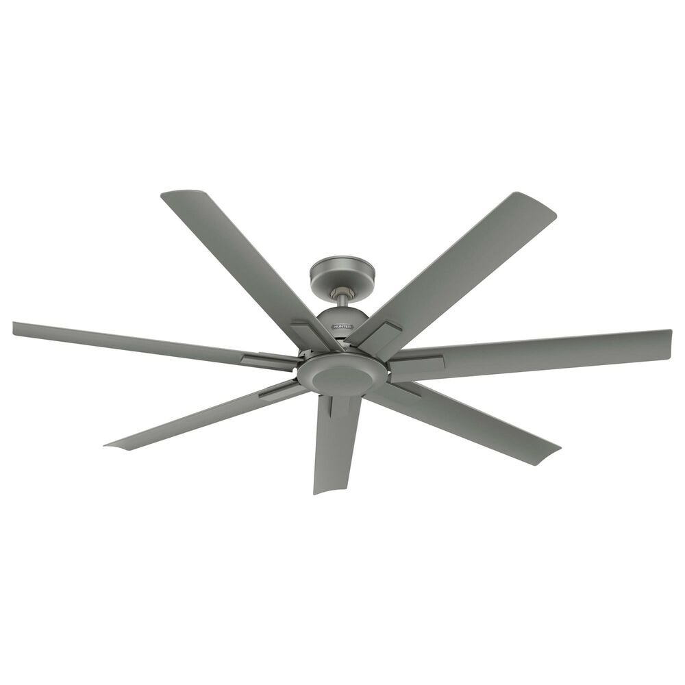 Hunter Downtown 60" Outdoor Ceiling Fan in Matte Silver, , large