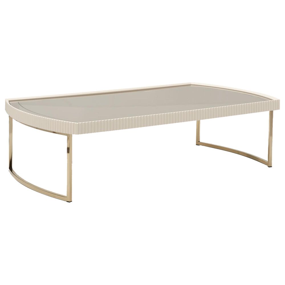 Vista Haus Lisbon Cocktail Table in Silken Matte Cream, , large