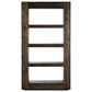 Crestview Collection Aspen 4-Shelf Etagere Bookcase in Stained Brown, , large