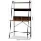 Baxton Studio Palmira Desk with Shelves in Walnut Brown and Black, , large