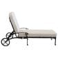 GatherCraft Geneva Patio Chaise Lounge with Cushion in Linen Beige, , large