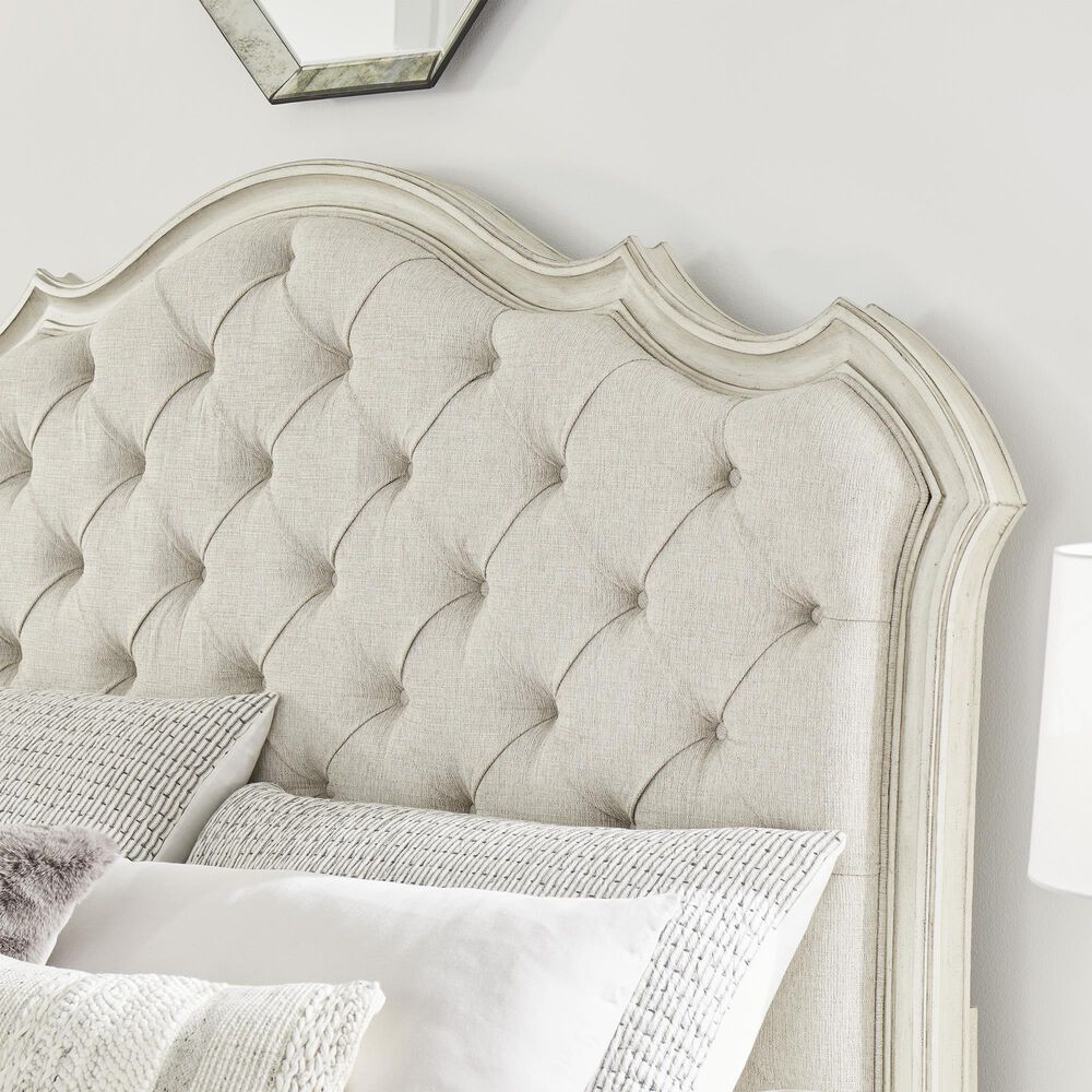 Millenium Arlendyne Queen Upholstered Bed in Antique White, , large